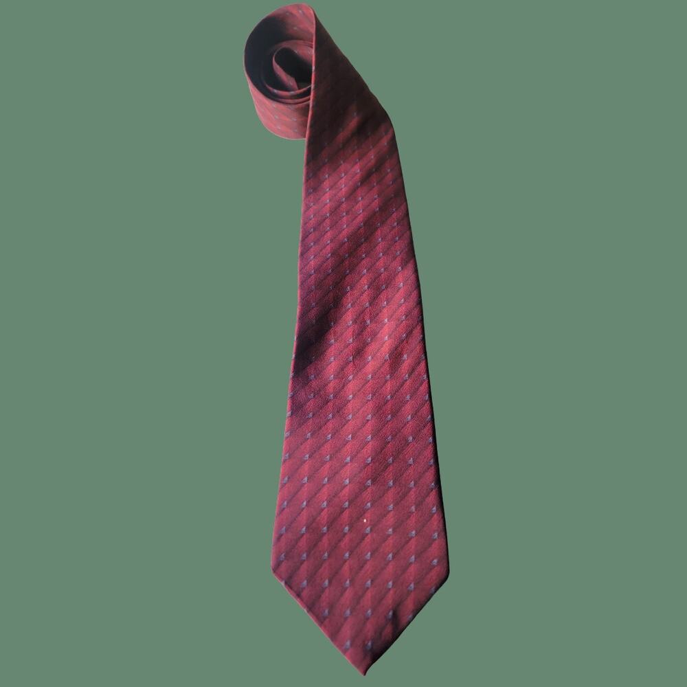 Vintage 1990s Axis LA Burgundy Silk Tie